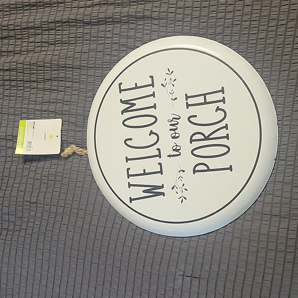 NWT Welcome To Our Porch Metal Outdoor Garden Sign❤️